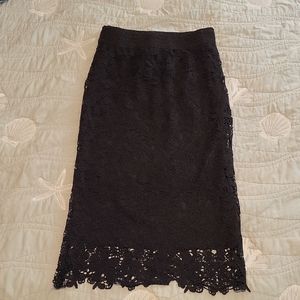 Lace pencil skirt